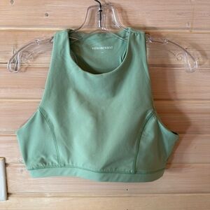 WeWoreWhat Sports Bra L Sage Green Cropped Tank Top Yoga Lounge Activewear
